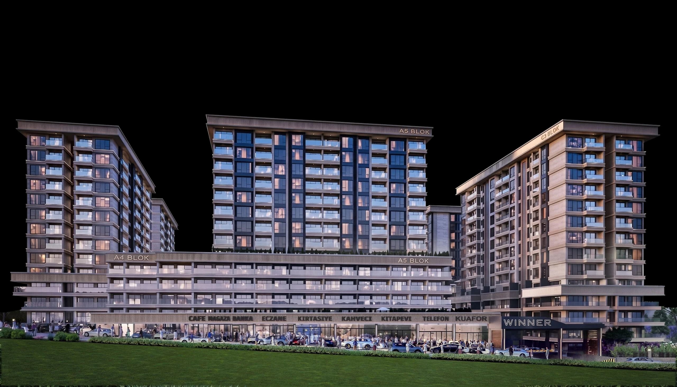 Winner Ankara blokları, parktan görünüm